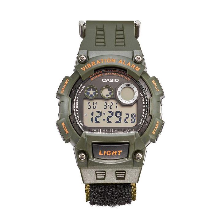 Casio Men's Sports Vibration Alarm Digital Chronograph Watch, Green