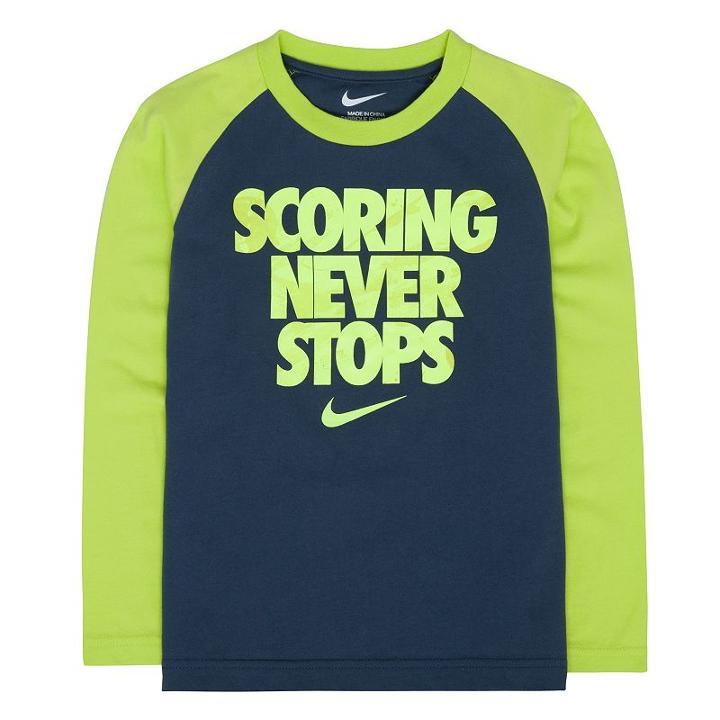 Boys 4-7 Nike Scoring Never Stops Raglan Tee, Boy's, Size: 4, Blue