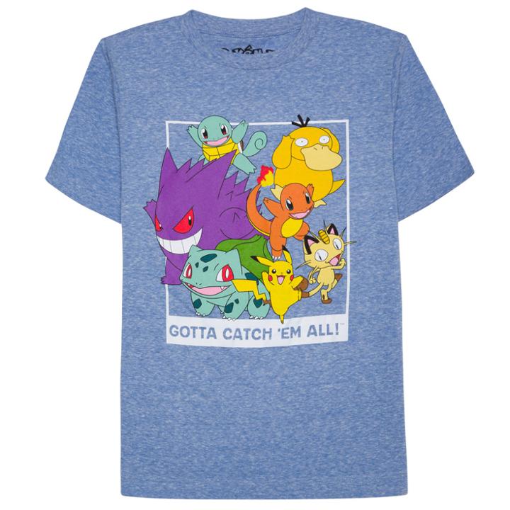 Boys 8-20 Pokemon Framed Tee, Size: Large, Med Blue