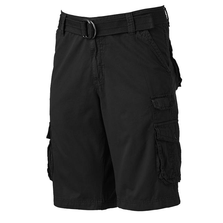 Men's Xray Belted Cargo Shorts, Size: 30, Black