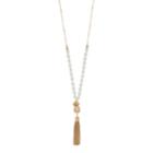 Lc Lauren Conrad Pineapple Tassel Necklace, Women's, Green