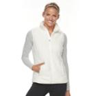 Women's Fila Sport&reg; Giro Sherpa Fleece Mockneck Vest, Size: Small, White Oth