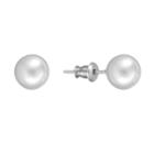Chaps Silver-tone Ball Stud Earrings, Women's, Grey