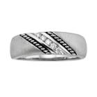 P4 1/7-ct. T.w. Diamond Wedding Band - Men, Size: 9, White
