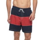 Big & Tall Croft & Barrow&reg; Colorblock Swim Trunks, Men's, Size: L Tall, Blue (navy)