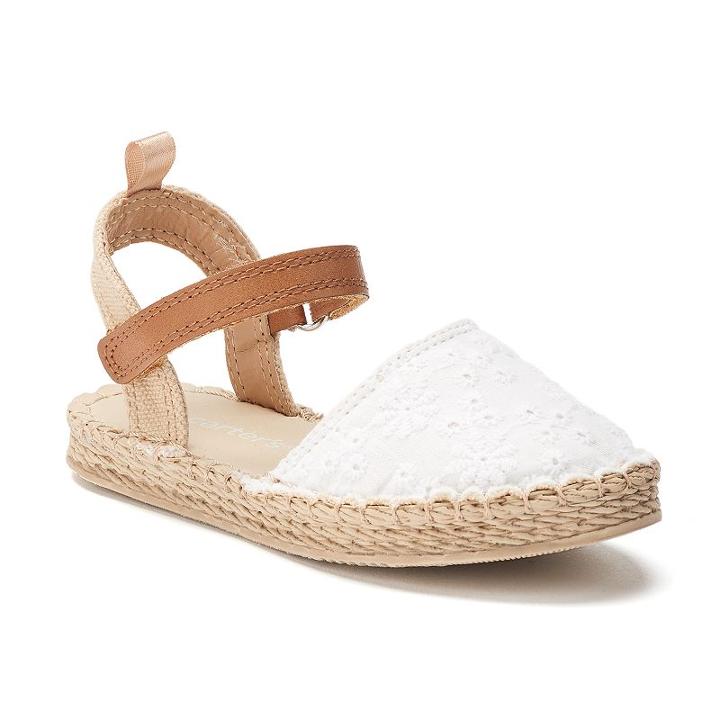 Carter's Alani 2 Toddler Girls' Espadrille Sandals, Girl's, Size: 11, White Oth