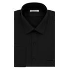 Men's Van Heusen Regular-fit French Cuff Spread-collar Dress Shirt, Size: 18.5-34/35, Black