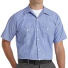Men's Red Kap Industrial Striped Work Shirt, Size: Medium, Multicolor