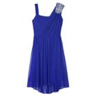 Girls Plus Size Iz Amy Byer Sequin Asymmetrical Dress, Girl's, Size: 20 1/2, Brt Blue