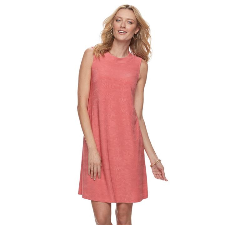 Women's Dana Buchman Trapeze Mockneck Dress, Size: Xl, Lt Orange