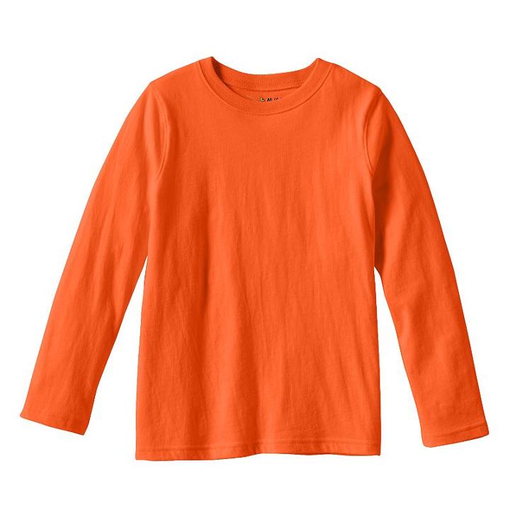 Boys 4-7x Jumping Beans&reg; Solid Long-sleeved Tee, Boy's, Size: M(5/6), Med Orange