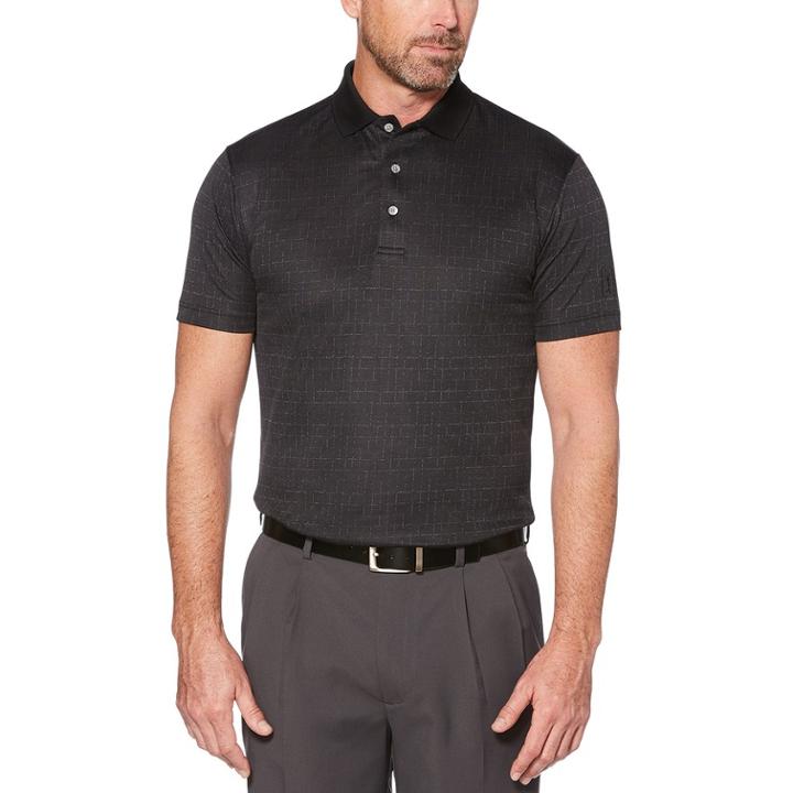 Men's Grand Slam Driflow Regular-fit Windowpane Performance Golf Polo, Size: Xl, Oxford