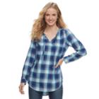 Women's Sonoma Goods For Life&trade; Splitneck Tunic, Size: Large, Dark Blue