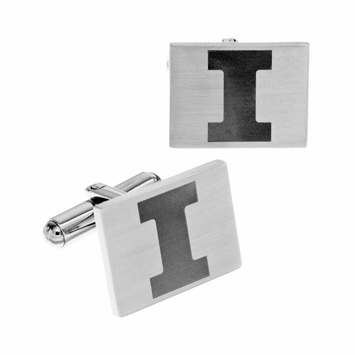 Fiora Stainless Steel Illinois Fighting Illini Team Logo Cuff Links, Men's, Multicolor