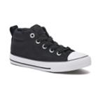 Boys' Converse Chuck Taylor All Star Street Mid Basket Weave Sneakers, Size: 5, Black