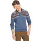 Big & Tall Izod Classic-fit Fairisle Henley Sweater, Men's, Size: Xl Tall, Blue Other