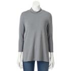 Women's Sonoma Goods For Life&trade; Solid Mockneck Tee, Size: Xl, Med Grey