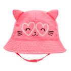 Baby Girl Goldbug Cat Heart Bucket Hat, Size: 6-18 Months, Pink