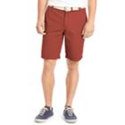 Men's Izod Saltwater Classic-fit Solid Flat-front Shorts, Size: 30, Red
