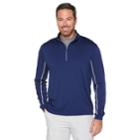 Men's Grand Slam Motionflow 360 Regular-fit Water-repellent Quarter-zip Pullover, Size: Medium, Blue (navy)