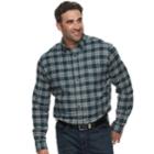 Big & Tall Croft & Barrow&reg; Regular-fit Flannel Woven Button-down Shirt, Men's, Size: M Tall, Dark Blue