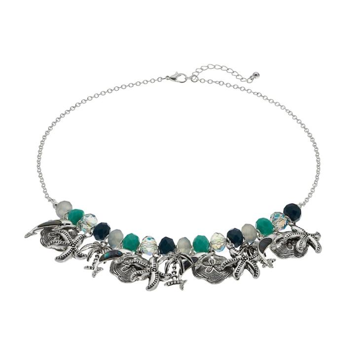 Believe In Beaded Sea Life Statement Necklace, Women's, Multicolor