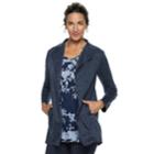 Women's Dana Buchman Everyday Casual Open Front Cardigan, Size: Large, Blue (navy)