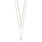 Lc Lauren Conrad Two Tone Wishbone Pendant Necklace Set, Women's, Multicolor