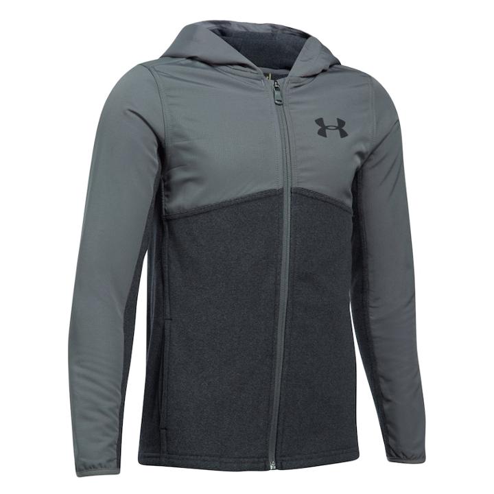 Boys 8-20 Under Armour Fleece Full-zip Hoodie, Size: Xl, Black