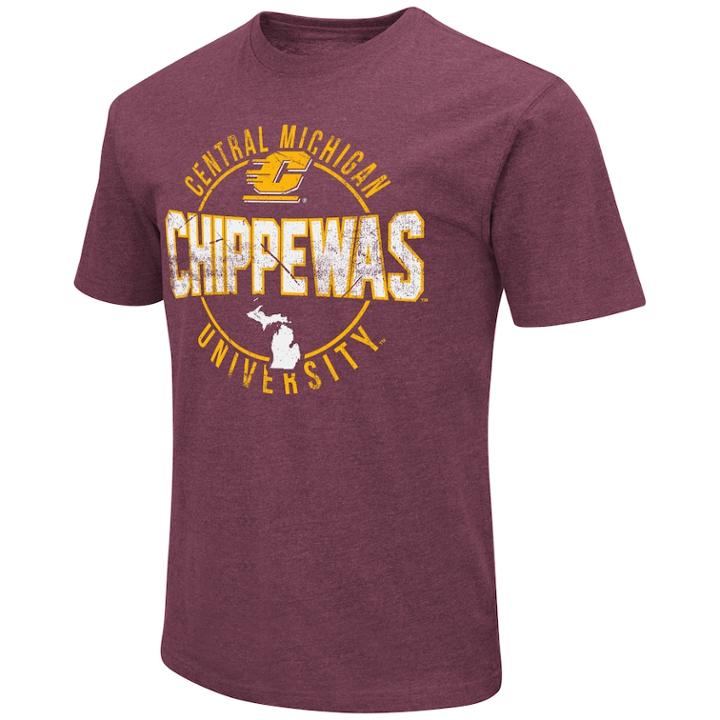 Men's Central Michigan Chippewas Game Day Tee, Size: Small, Med Red