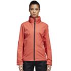 Women's Adidas Wandertag Hooded Rain Jacket, Size: Xl, Red
