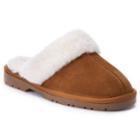 Women's Chaps Suede Scuff Slippers, Size: Small, Dark Brown