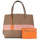 Yoki Reversible Canvas Tote & Coin Pouch, Women's, Brown