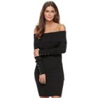 Women's Jennifer Lopez Off-the-shoulder Dress, Size: Xs, Black