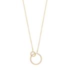 14k Gold Interlock Circle Necklace, Women's, Size: 16, Yellow