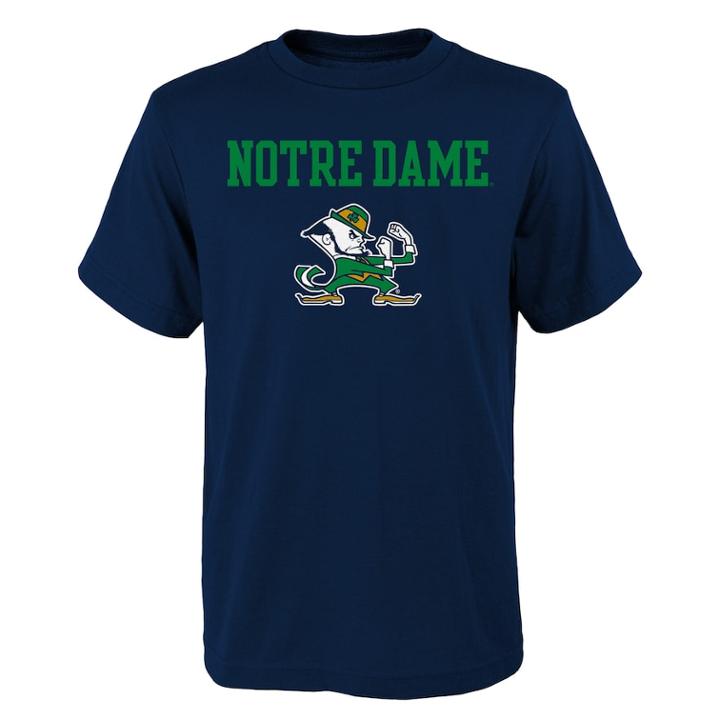 Boys' 4-18 Notre Dame Fighting Irish Goal Line Tee, Size: 8-10, Dark Blue