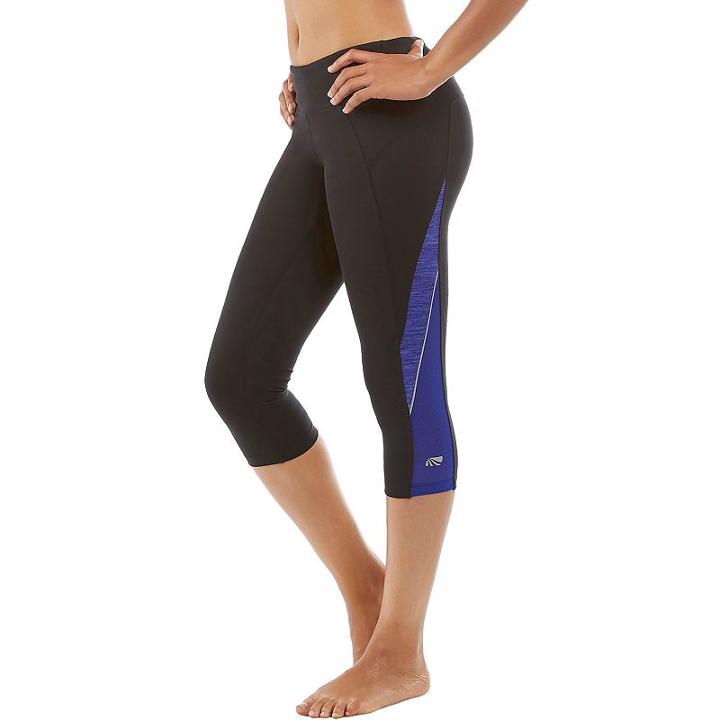 Women's Marika Asteroid Workout Capri Leggings, Size: Large, Med Blue