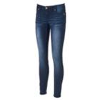 Juniors' Almost Famous Zip Pocket Skinny Jeans, Girl's, Size: 3, Dark Blue