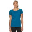 Women's Tek Gear&reg; Raglan Base Layer Workout Tee, Size: Xs, Med Blue