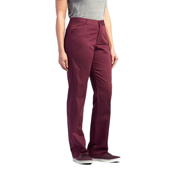Women's Lee Freedom Straight-leg Pants, Size: 6 Avg/reg, Dark Red