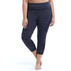 Plus Size Marika Geneva Shape Enhancing Capri Leggings, Women's, Size: 1xl, Black