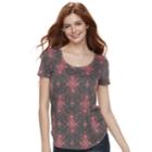 Juniors' Mudd&reg; Roadtrip Scoopneck Tee, Teens, Size: Xl, Oxford