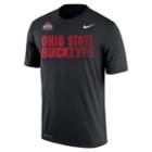 Men's Nike Ohio State Buckeyes Legend Staff Sideline Dri-fit Tee, Size: Xl, Black