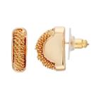 Dana Buchman Semicircle Chain Nickel Free Earrings, Women's, Gold
