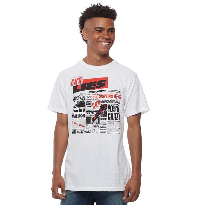 Men's Guns N' Roses Lies Albumn Tee, Size: Xxl, White