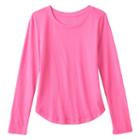 Plus Size Girls 7-16 So&reg; Perfectly Soft Rounded-hem Tee, Girl's, Size: 20 1/2, Brt Pink
