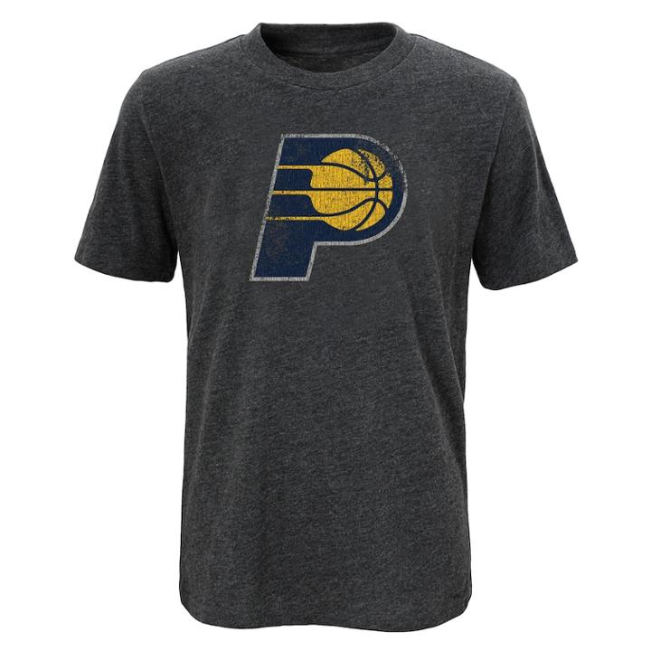 Boys 8-20 Indiana Pacers Distressed Logo Tee, Size: M 10-12, Grey (charcoal)
