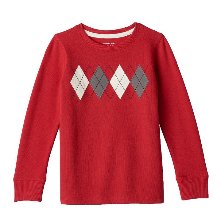 Boys 4-7x Sonoma Goods For Life&trade; Argyle Top, Boy's, Size: M(5/6), Med Red