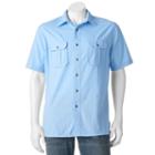 Men's Croft & Barrow&reg; Classic-fit Crosshatch Button-down Shirt, Size: Large, Med Blue