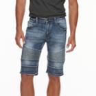 Men's Xray Slim-fit Moto Faded Stretch Denim Shorts, Size: 32, Light Blue